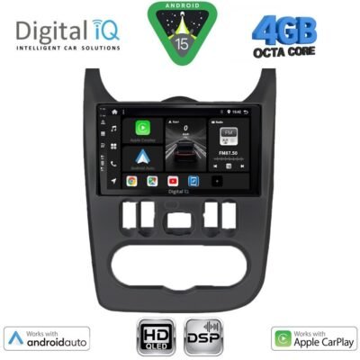 AIN-150682 - Digital iQ - DIGITAL IQ BXF 6101BL_CPAA (9inc) MULTIMEDIA TABLET for DACIA DUSTER – LOGAN – SANDERO mod. 2006-2012 (BLACK) - ALL IN POINT - LEFKELIS.GR