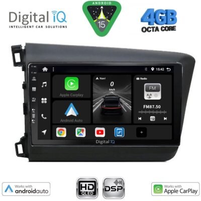 AIN-121018 - Digital iQ - DIGITAL IQ BXF 61904D_CPAA (9inc) MULTIMEDIA TABLET for HONDA CIVIC 4Doors mod. 2012-2016 - ALL IN POINT - LEFKELIS.GR
