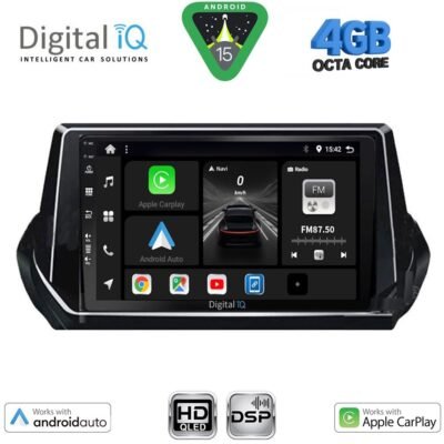 AIN-121085 - Digital iQ - DIGITAL IQ BXF 6509_CPAA (9inc) MULTIMEDIA TABLET for PEUGEOT 208 – 2008 mod. 2021> - ALL IN POINT - LEFKELIS.GR