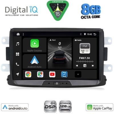 AIN-119532 - Digital iQ - DIGITAL IQ BXF 733_CPAA (8" DECK) MULTIMEDIA SYSTEM for DACIA mod. 2012> - RENAULT CAPTURE mod. 2013> - ALL IN POINT - LEFKELIS.GR
