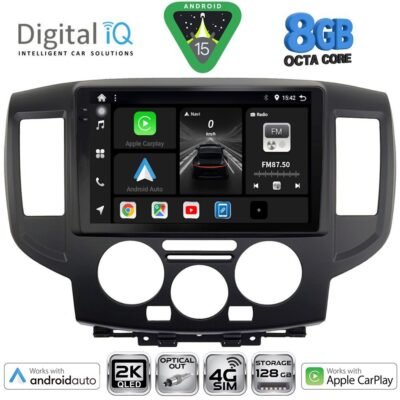 AIN-150414 - Digital iQ - DIGITAL IQ BXK 20458BL_CPAA (9inc) MULTIMEDIA TABLET for NISSAN NV 200 mod. 2009> (BLACK) - ALL IN POINT - LEFKELIS.GR