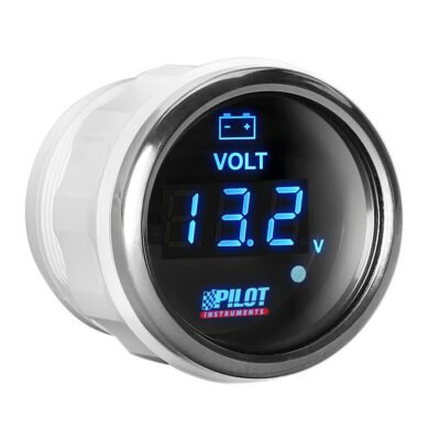 ALL IN POINT ΒΟΛΤΟΜΕΤΡΟ ΨΗΦΙΑΚΟ ΜΑΥΡΟ ΜΕ ΛΕΥΚΟ ΦΩΣ BLACK DIGITAL SERIES 9-32V 52mm - AIN-186919 LEFKELIS.GR