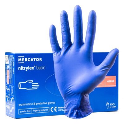 ALL IN POINT ΓΑΝΤΙΑ ΝΙΤΡΙΛΙΟΥ MERCATOR NITRYLEX BASIC ΜΙΑΣ ΧΡΗΣΗΣ ΣΕ ΜΠΛΕ ΧΡΩΜΑ LARGE (L) ΑΜΙΟ - 100 ΤΕΜ. - AIN-181886 LEFKELIS.GR