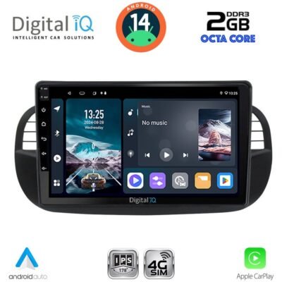 AIN-112978 - Digital iQ - DIGITAL IQ RTG 4130BL_CPA (9inc) MULTIMEDIA TABLET for FIAT 500 mod. 2007-2015 (BLACK) - ALL IN POINT - LEFKELIS.GR