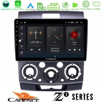 Cadence Z2 Series 8Core Android14 4+64GB  Ford Ranger/Mazda BT50 Navigation Multimedia Tablet 9" Με Carplay & Android Auto