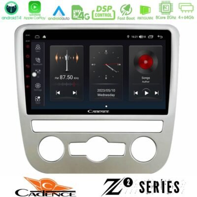 Cadence Z2 Series 8Core Android14 4+64GB  VW Scirocco 2008 – 2014 Navigation Multimedia Tablet 9" Με Carplay & Android Auto